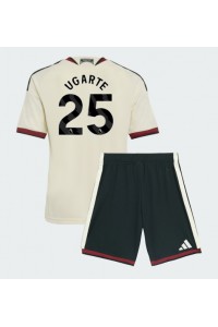 Manchester United Manuel Ugarte #25 Jalkapallovaatteet Lasten Kolmas peliasu 2026-27 Lyhythihainen (+ Lyhyet housut)